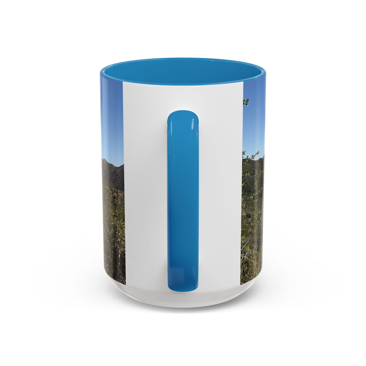 Mountain Vista Accent Coffee Mug — Scenic Desert Range (11/15 oz)