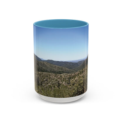 Mountain Vista Accent Coffee Mug — Scenic Desert Range (11/15 oz)