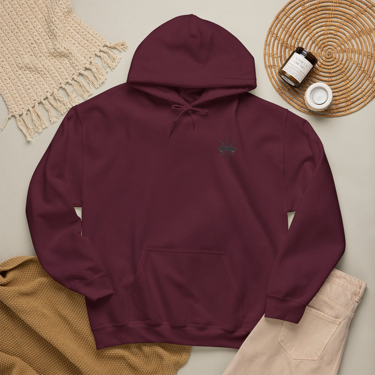Desert Dad Adventures Pullover Hoodie — Front And Back Logo
