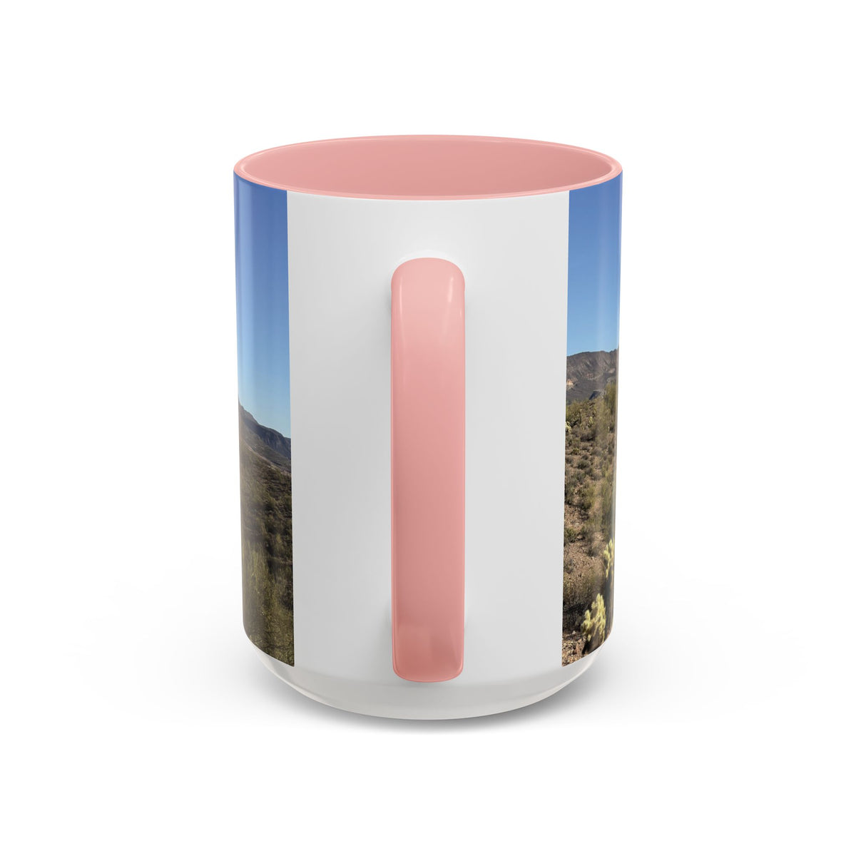 Desert Vista Accent Coffee Mug — Arizona Saguaro Landscape (11/15oz)