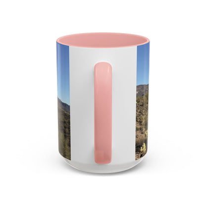 Desert Vista Accent Coffee Mug — Arizona Saguaro Landscape (11/15oz)
