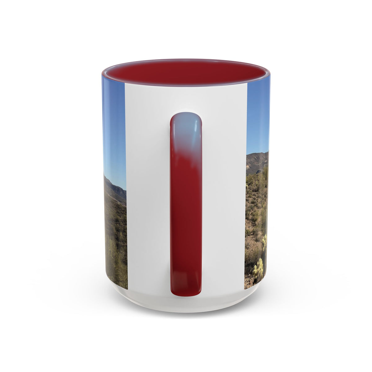 Desert Vista Accent Coffee Mug — Arizona Saguaro Landscape (11/15oz)