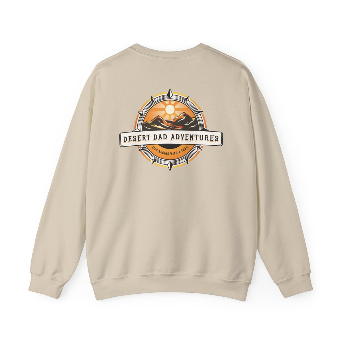 Desert Dad Adventures Crewneck Sweatshirt — Front And Back Logo