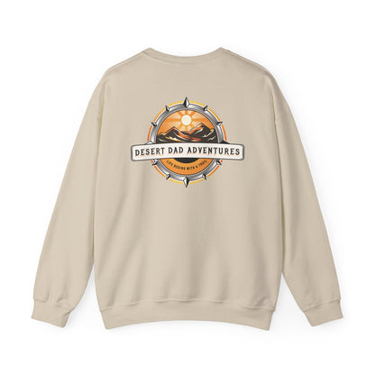Desert Dad Adventures Crewneck Sweatshirt — Front And Back Logo