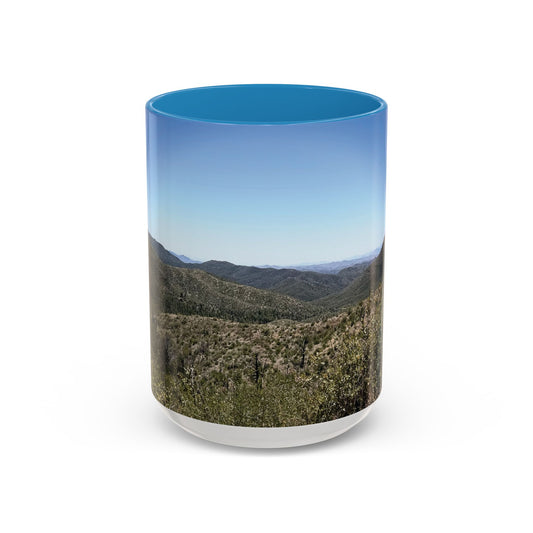 Mountain Vista Accent Coffee Mug — Scenic Desert Range (11/15 oz)