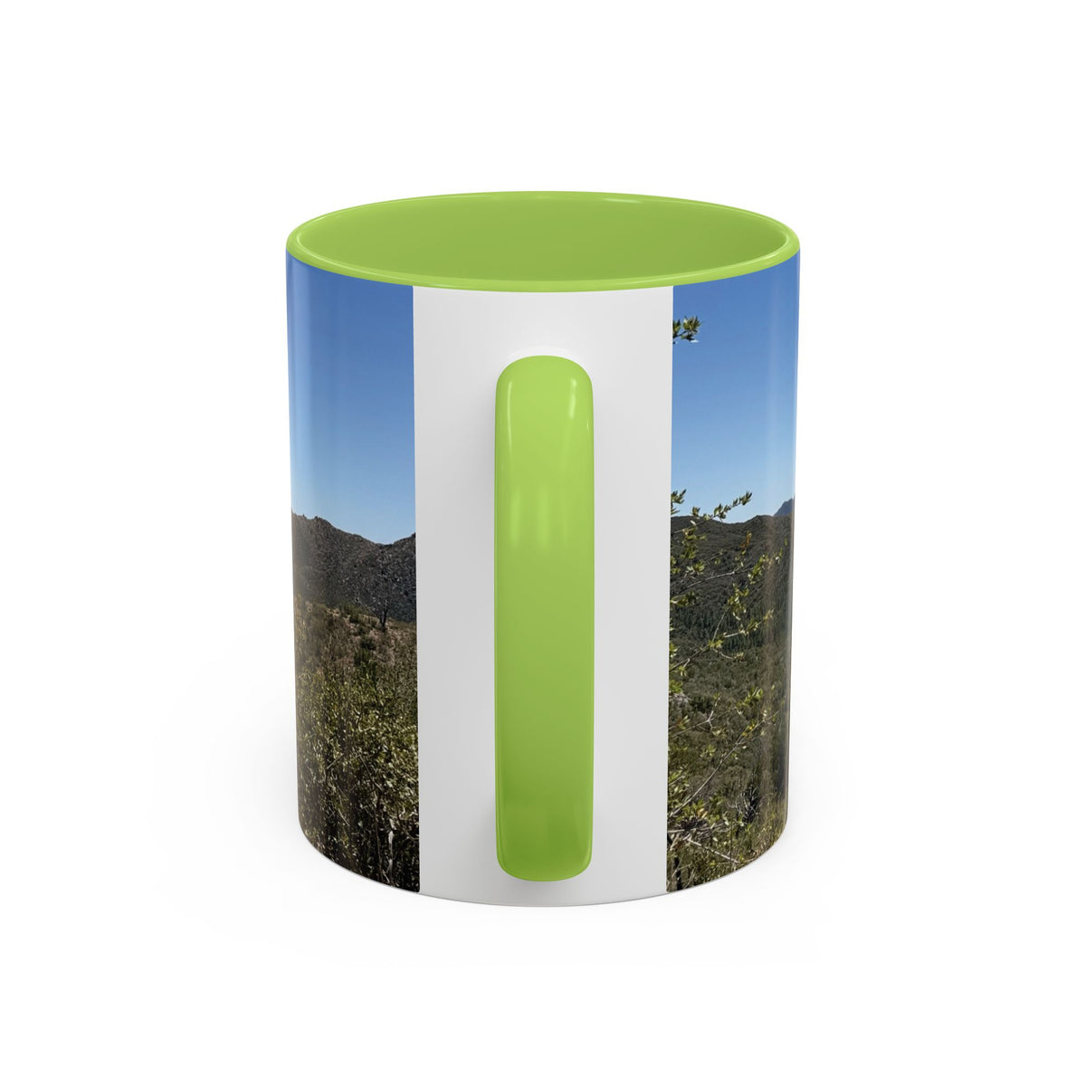 Mountain Vista Accent Coffee Mug — Scenic Desert Range (11/15 oz)