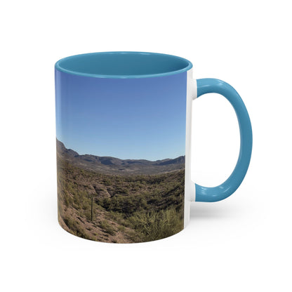 Desert Vista Accent Coffee Mug — Arizona Saguaro Landscape (11/15oz)