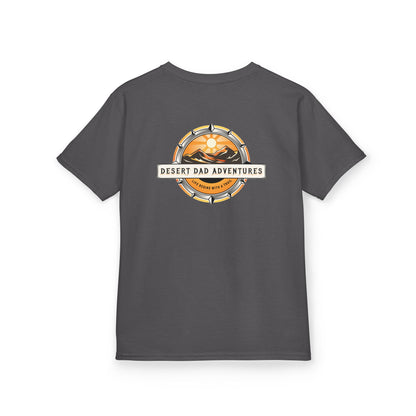 Kids Tee — Desert Dad Adventures Front And Back Logo Youth T‑Shirt