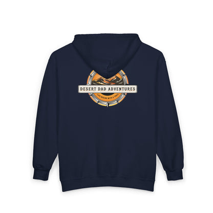Desert Dad Adventures Full-Zip Hoodie – Front And Back Logo
