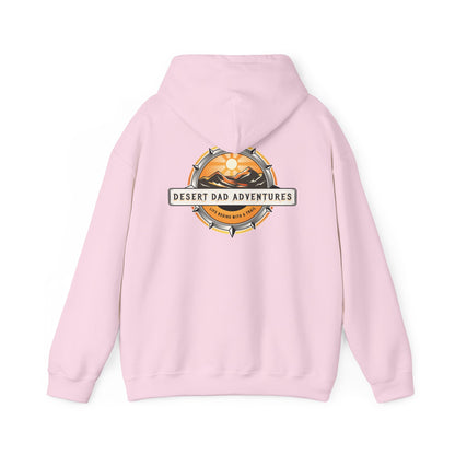 Desert Dad Adventures Pullover Hoodie — Front And Back Logo