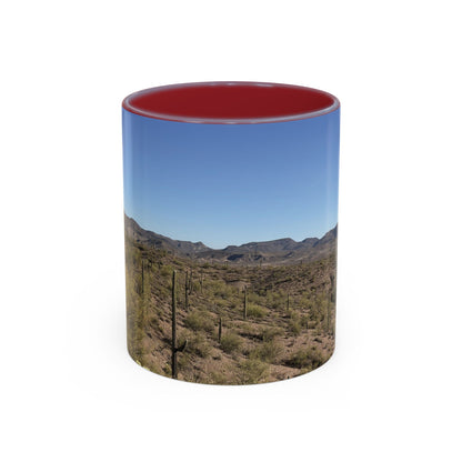 Desert Vista Accent Coffee Mug — Arizona Saguaro Landscape (11/15oz)