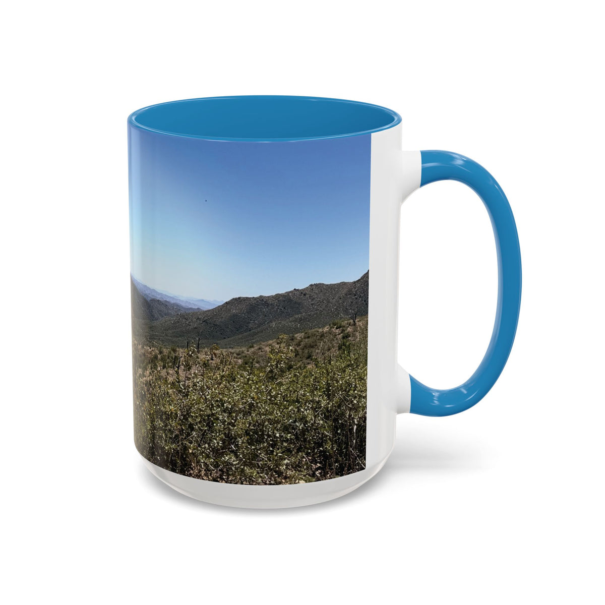 Mountain Vista Accent Coffee Mug — Scenic Desert Range (11/15 oz)