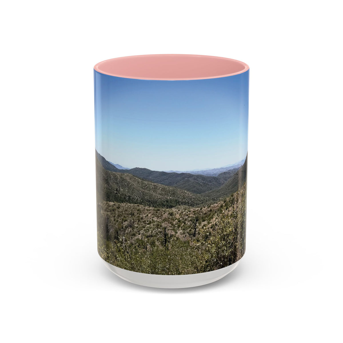Mountain Vista Accent Coffee Mug — Scenic Desert Range (11/15 oz)