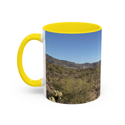 Desert Vista Accent Coffee Mug — Arizona Saguaro Landscape (11/15oz)