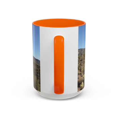 Desert Vista Accent Coffee Mug — Arizona Saguaro Landscape (11/15oz)