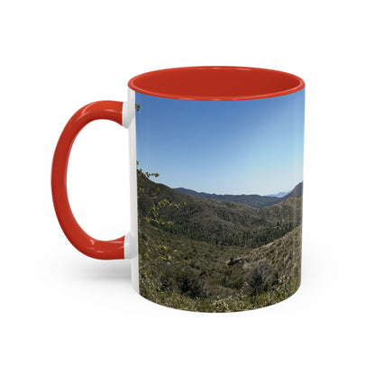 Mountain Vista Accent Coffee Mug — Scenic Desert Range (11/15 oz)