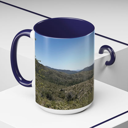 Mountain Vista Accent Coffee Mug — Scenic Desert Range (11/15 oz)