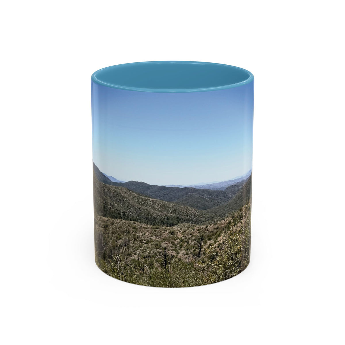 Mountain Vista Accent Coffee Mug — Scenic Desert Range (11/15 oz)